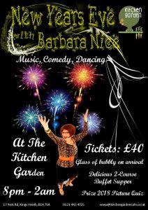 Read more about the article New Year’s Eve with Barbara Nice at The Kitchen Garden on Monday, December 31st